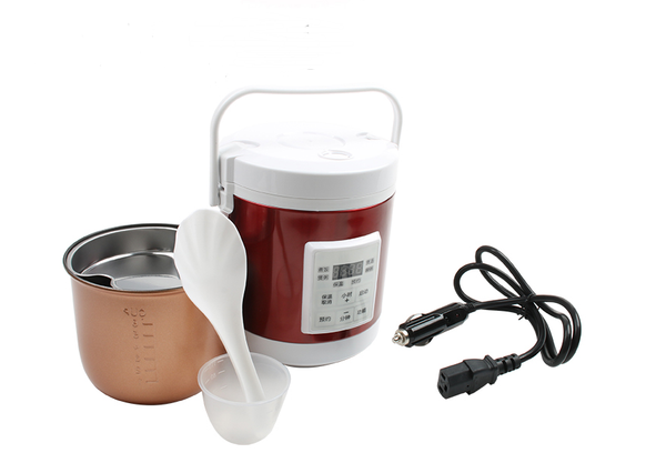 

12v 24v mini rice cooker 1.6l car trucks electric soup porridge cooking machine steamer warmer fast heating lunch box