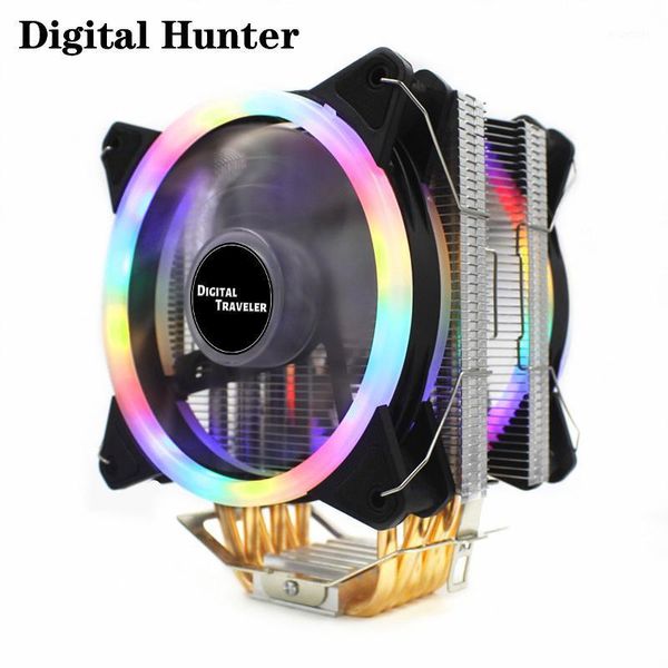 SR6 Master CPU Processador Cooler 6 Heatpipe 12cm Ventiladores duplos Ventilador de refrigeração Suporte Intel AMD Para LGA775 1151 115X 13661