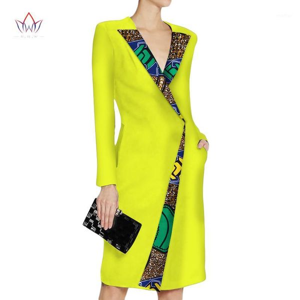 

2019 autumn african coat africa print outfits dashiki trench coat for women fashion ruffles shouler outwear lady wy20311, Tan;black