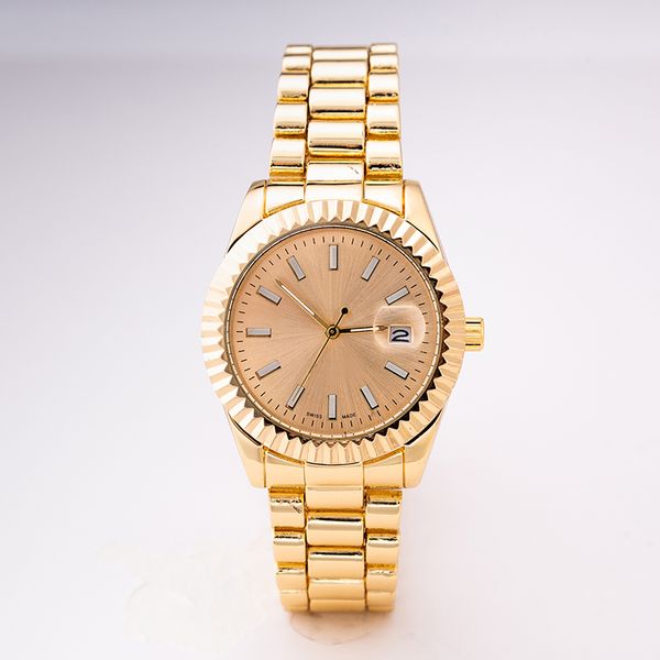 

relogio masculino watch diamond men's brand bracelet designer a gold dress calendar gold wedding ladies steel stainless with rose box n, Slivery;brown