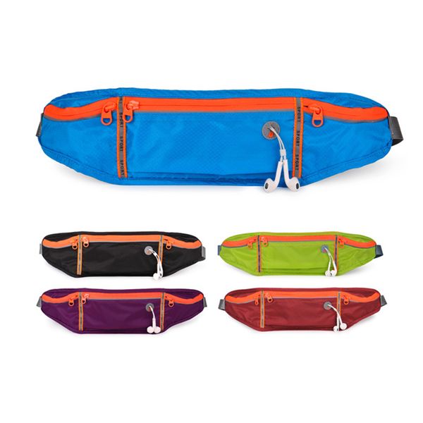 

men women running waist bag belt waterproof nylon fanny pack hip pouch mobile phone holder pocket case bicycling hiking fitness