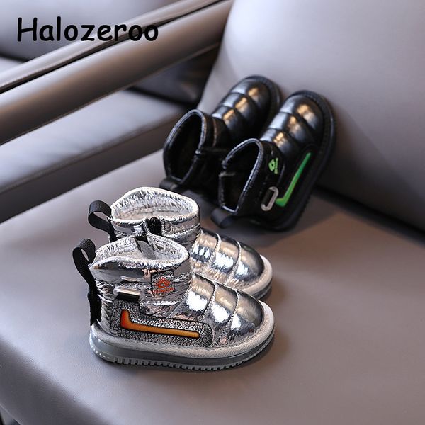 

winter kids snow children warm ankle baby girls waterproof toddler brand boys boots soft black shoes new, Black;grey