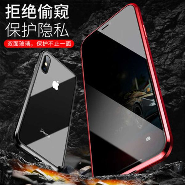 

suitable for double-sided magnetic absorption xsmax anti peep magneto glass xr protective of vip 11pro mobile phone case
