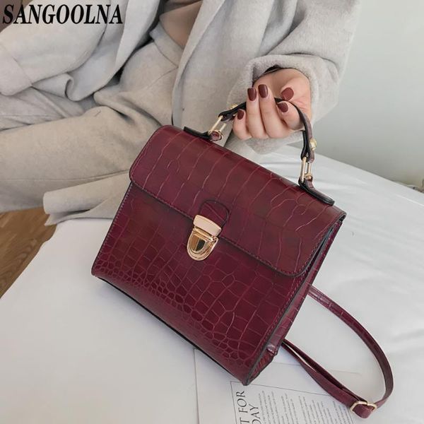

women's shoulder bags women's retro crocodile pattern wild shoulder bag messenger bag female models