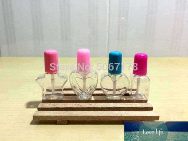 50 / pcs 6 ml mini fofo clara garrafa de unhas vazias com escova colorida escova plástica frasco de unhas para crianças