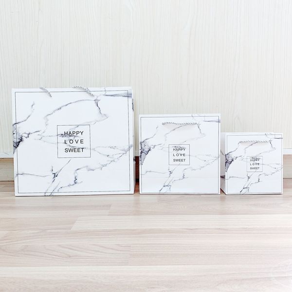 

ins marble gift bag customized paper portable paper clothing square small in stock