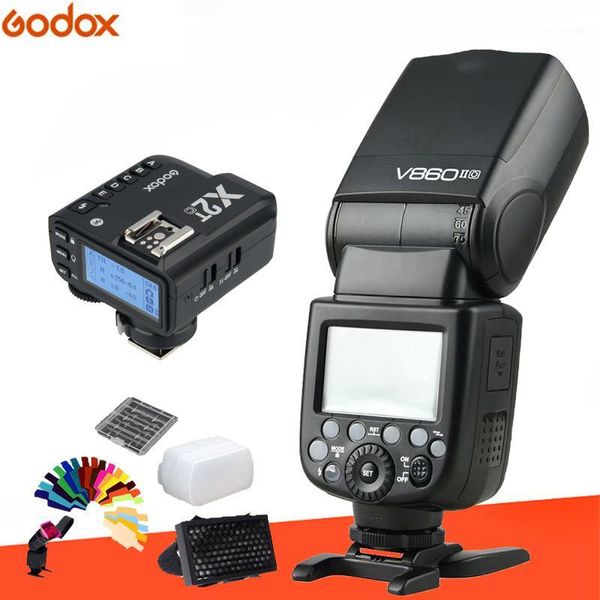 

godox ving v860ii v860ii-c/n/s/o/f e-ttl hss 1/8000 speedlite flash+x2t- trigger for fuji dslr camera1