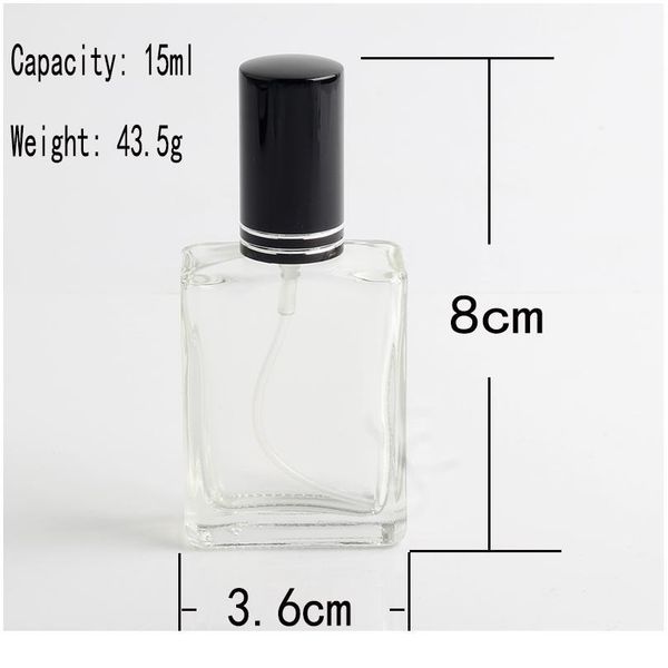 

1 piece 15ml clear glass perfume bottle with spray mini reusable empty travel with spray bottle cosmetic c sqcdov