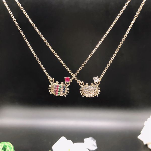 

south korea's dongdaemun new personality crab necklace clavicle chain niche design sweet and cute fashion all-match, Silver