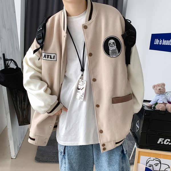 

new fall 2020 baseball jacket wt308-p90, Black;brown