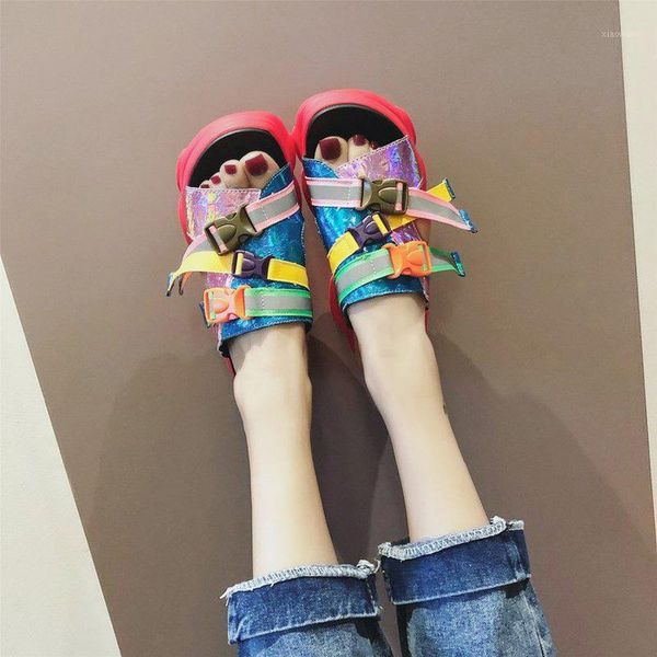 

summer slippers platform wedge women open toe sandals shoes ladies slipper female slides beach 8cm wedges platform slippers1, Black