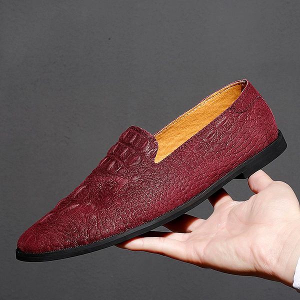 

men shoes leather casual loafers breathable genuine leather flats soft light shoes fashion men's driving footwear, Black