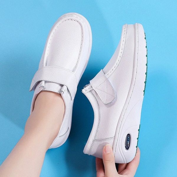 

winter women shoes warm plush cowhide flats white platform sneakers air cushion wedge nurse shoes autumn casual zapatos mujer #pe9a