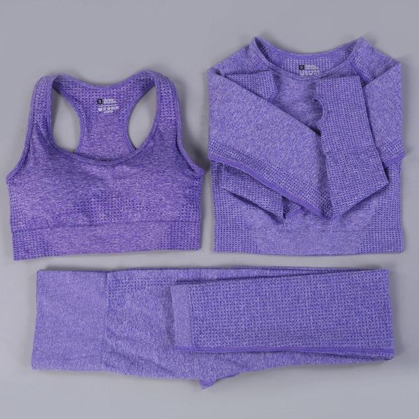 

3/pcs yoga set seamless yoga set women fitness clothing sportswear padded push-up sports bra+legging sets women gym clothes, White;red