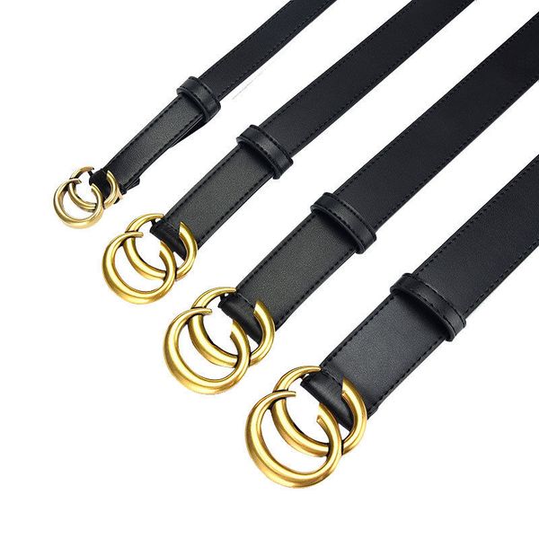 

new 2020 belt letter model 2cm 3cm 3.5cm 4cm big gold buckle leather belt for men and women new belt ing, Black;brown