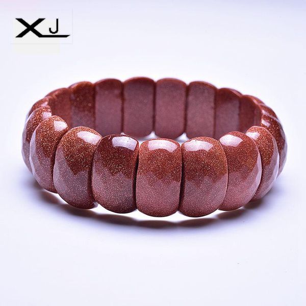 

xj natural gold sand stone bracelet jewelry handmade natural stone beads bracelet man's bracelets creative gifts, Black