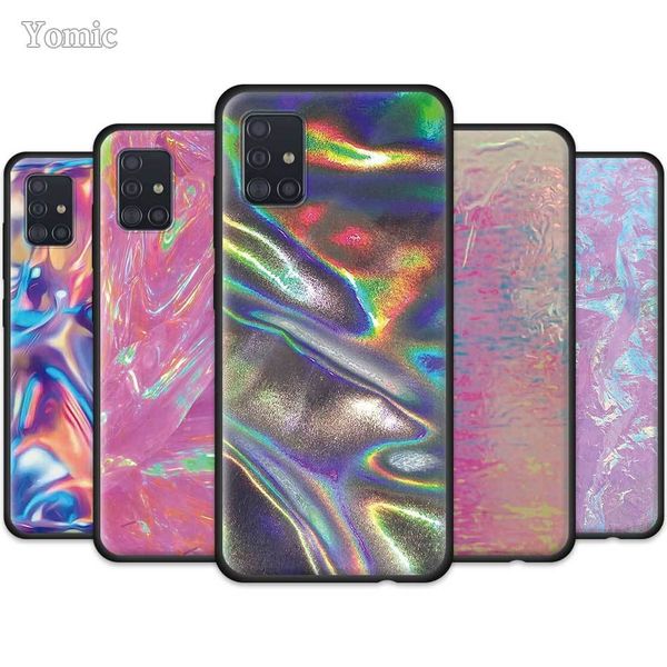 

for samsung galaxy a51 a50 a71 a70 a42 a10 a20e a30 a40 a31 a21s a41 a01 soft phone cases hani laser light tpu black cover