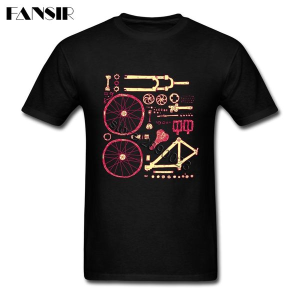 

bicycles parts short sleeved t-shirt man funny tees shirt pure o-neck men t shirt clothing sport hooded sweatshirt hoodie
