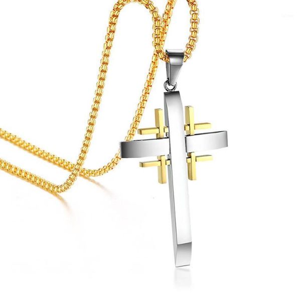 

relodi stainless steel cross pendant men's fashion pendant jewelry sp30351, Silver