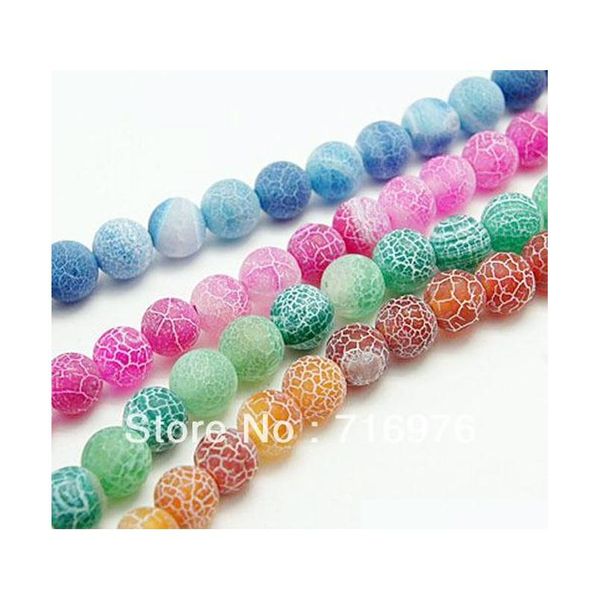 

shipping wholesale 38 pcs/lot dream fire dragon veins agate bead 10mm j5msn, Silver