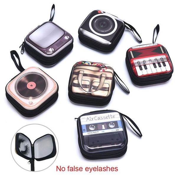 

false eyelashes 1pcs unique eyelash holder case fashionable suitcase empty fake lash storage packaging box
