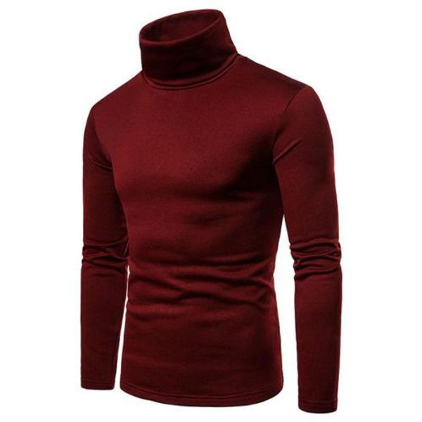 2020 Hot Mens Thermal Turtle Neck Skivvy Turtleneck Sweaters Stretch ...