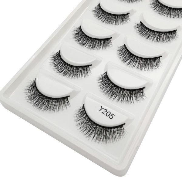 

shidishangpin 5pairs мультипак 3d норка ресницы поддельные ресницы ручной wispy пушистый глаз lashes natural long eye косметика инструменты