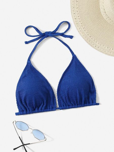 

plus halter bikini j6s9#, Black