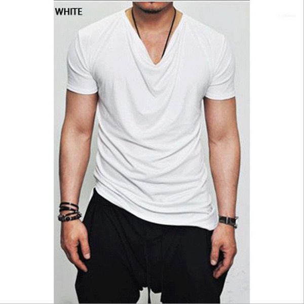 

men's brand v-neck polyester t-shirt short sleeve tees men's t-shirt 2018 new mens spring summer designer11, White;black
