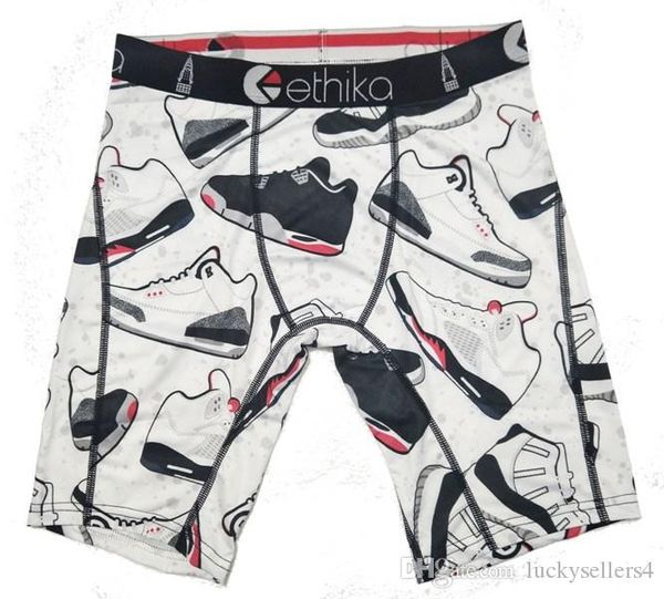 

ethika men's staple underwear boxers bark at the moon stripe sports rock excise boxers skateboard street fashion streched legging quick, Black;white