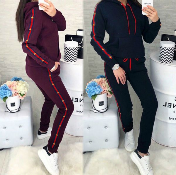 

womens designer suit clothing fashion brand letter print women tracksuits hooded long sleeved pants sports sets womens 2 piece outfits, Gray