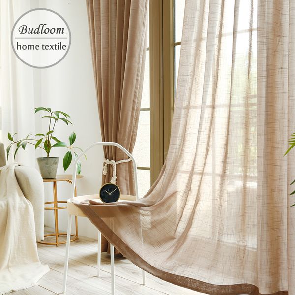 

простая современный стиль белая серая коричневые вуали занавеска для спальни мягкого белья хлопка высокого качества, как тюль занавес для го