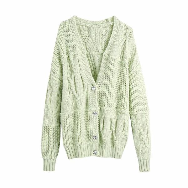 

women's knits & tees 2021 autumn sweater solid button v-neck long sleeve female fashion casual women clothes, White