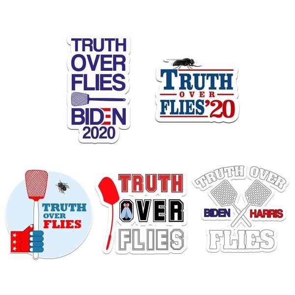

waterproof christmas halloween decal decorations truth over lies biden harris fly swatter debate sticker waterproof christmas wmttfg