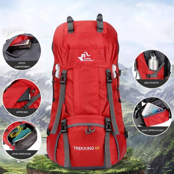 

outdoor bags 60l sports bag camping climbing backpack waterproof travel hiking hunting shoulder rucksack