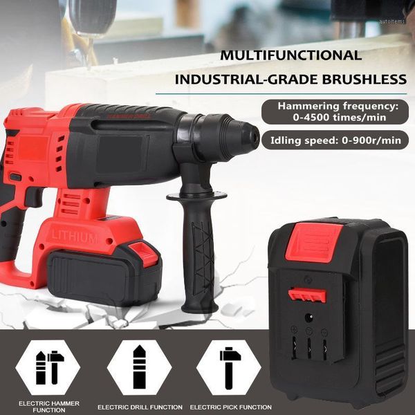 

rechargeable cordless impact drill brushless electric hammer multifunctional industrial-grade electric pick drill tools1