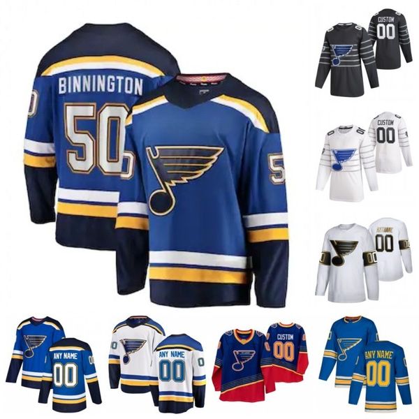 

custom st. louis blues ryan o'reilly binnington alex pietrangelo brett hull jaden schwartz patrick maroon 2020 hockey jersey women stit, Black;red
