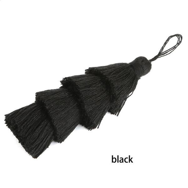 

6pcs lot 8cm four layers overlapping tassels silk fringe sewing tassel trim decorative key tassels for curtain home decoration h jllgky