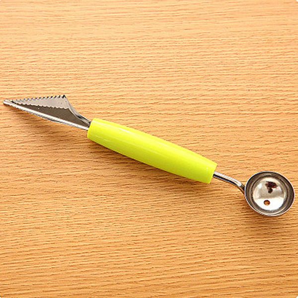 

2 in1 dual head fruit ball carving knife kiwi fruit waterlemon scoop melon baller digger ice spoon platter spoon h jllcbq