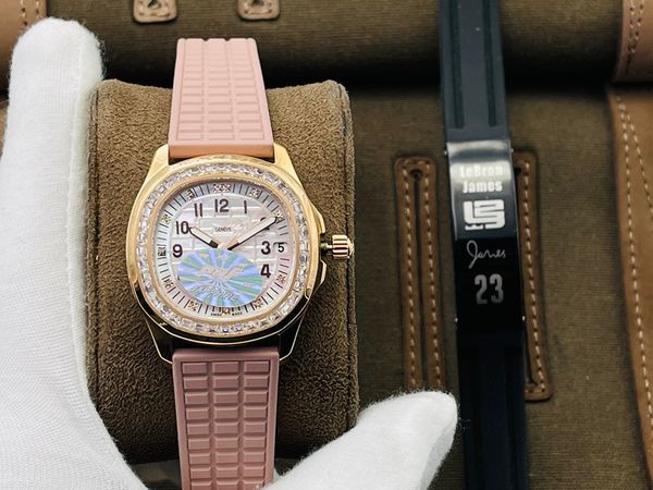 

ppf factory2021 women's watch 35.6mm thick 9.5mm with exclusive custom cal.324 movement octagonal case classic folding buckle, Slivery;brown