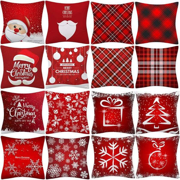 

christmas pillow case polyester stripe pillow cases printed cushion cover l home decor sofa cover 45 * 45cm