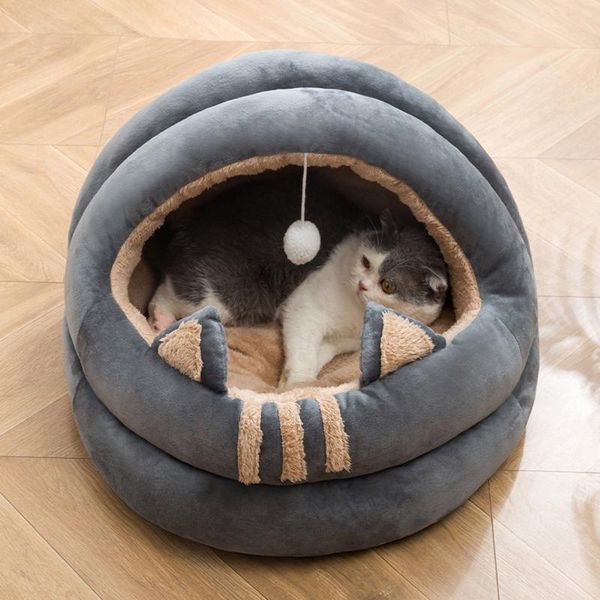 

pet cat basket bed cat house warm cave kennel for dog puppy home sleeping kennel teddy comfortable house bed accessories