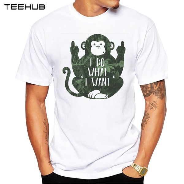 

сидеть обезьяна мужчины футболка лето с коротким рукавом футболка мода i do what i want printed tee casua; вершины спорт толстовка с капюшон
