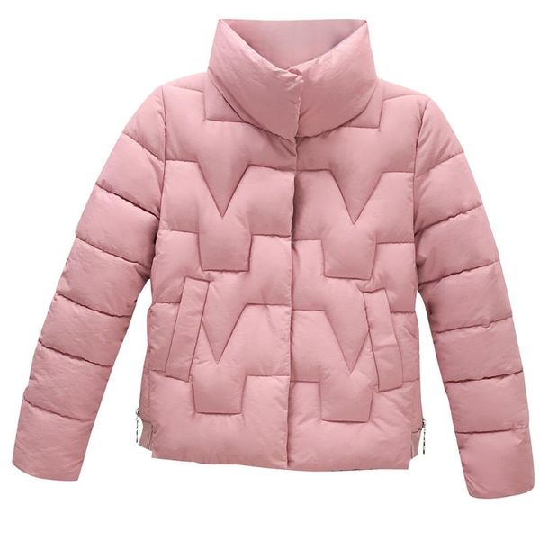 

solid winter warm parka thick outerwear coat slim women's parka cotton-padded jacket women solid khaki oversize parkas thick, Black