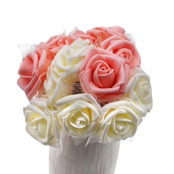 

стволовые фестиваль свадьба роуз diy 35см голова для цветов украшения пены для вечеринок провода букет из искусственного шелка с 30pcs lot b