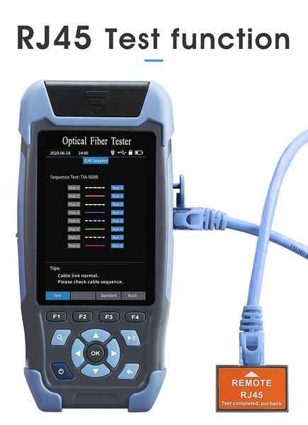

aua900d mini pro otdr reflectometer 9 functions in 1 device opm ols vfl event map rj45 ethernet cable sequence distance tracker