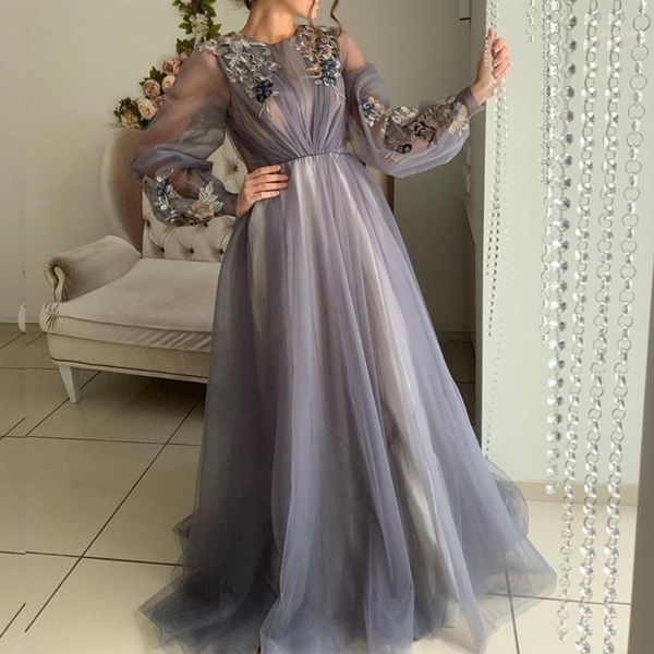 

blue full lace evening dresses 2020 o neck illusion long sleeves prom dress celebrity appliques plus size formal party vestidos1, White;black