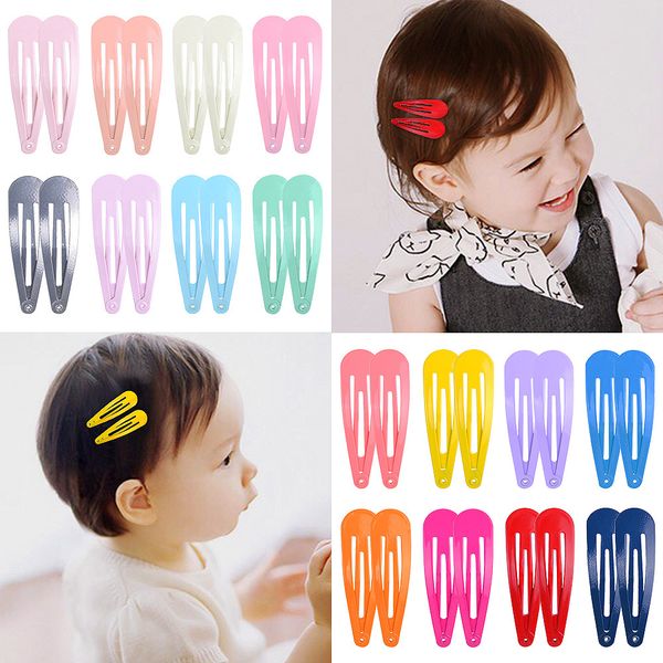 

20pcs/lot solid snap clip colorful hairpins metal barrettes for baby girls pin children teens headwear hair accessorie, Slivery;white