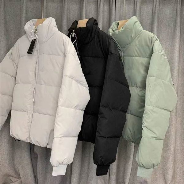 

men's and women's jackets down parkas winter style slim corset thick coat jacket pockets oversize warm coat white and black for wo