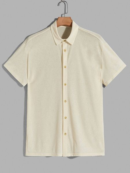 

men solid collared shirt u5np#, White;black